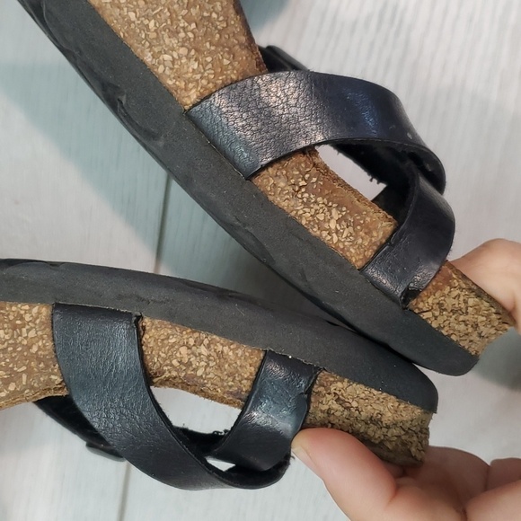 Birkenstock Women Loop Toe Leather Sandals Flats shoes sz 38/7 - Picture 11 of 11
